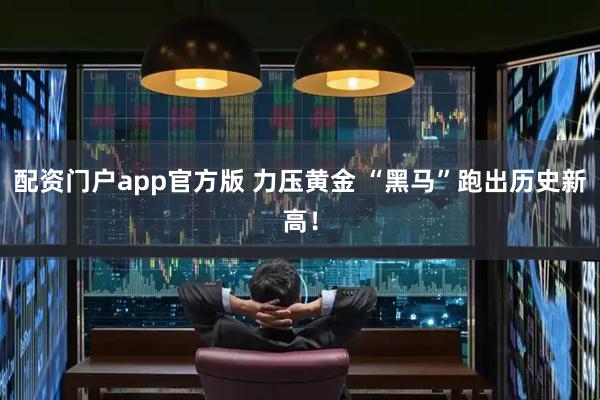 配资门户app官方版 力压黄金 “黑马”跑出历史新高！